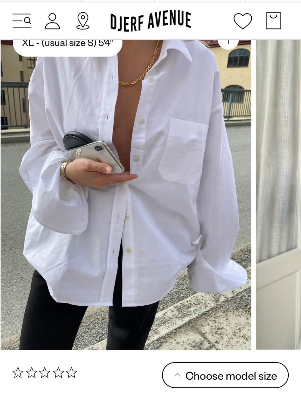 Djerf Avenue Breezy Shirt - White